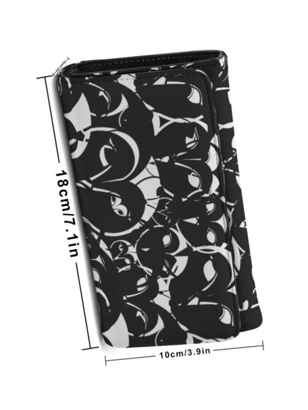 Hank & Henry Long Wallet Black & White Multi-card holder and Compartments - Picture 2 of 12